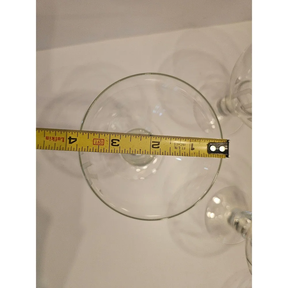Set of 5 Vintage Monogrammed R Etched Glass Cocktail Beer Stemmed‎ Glasses
